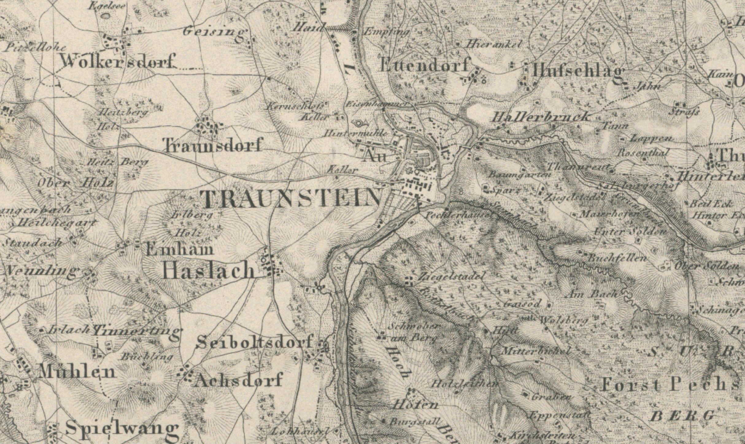 Traunstein um 1812