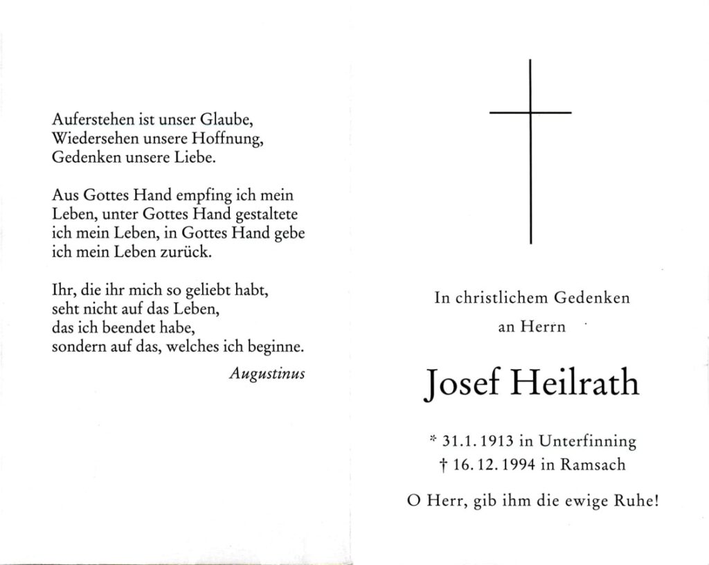 Heilrath Josef 1913 1994