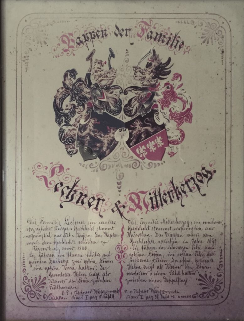 Wappen Lechner und Mitterherzog – Mitterherzog (Namen zu Bildern)