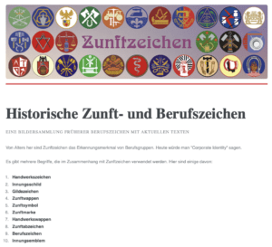 Historische Zunft- und Berufszeichen Historische Zunft und Berufszeichen – Historische Zunft- und Berufszeichen