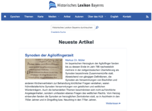 Historisches Lexikon Bayerns – Historisches Lexikon Bayerns